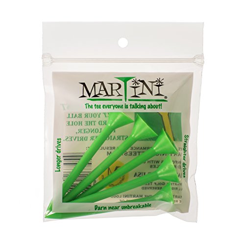 Pro Active Martini Golf 3–1/10,2 cm langlebigem Kunststoff Tees 5er Pack, Unisex, grün von ProActive
