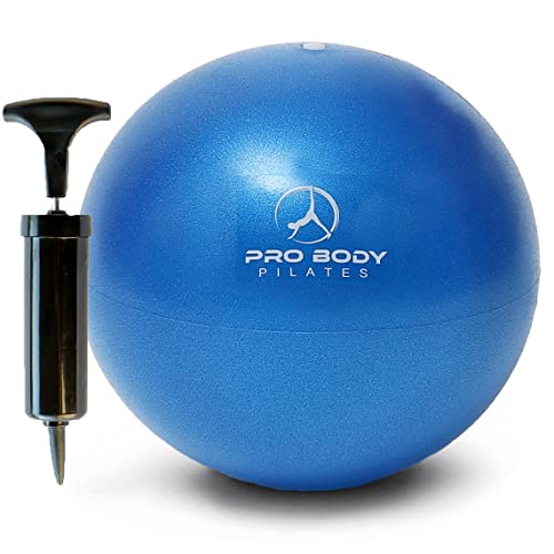 ProBody Pilates Mini Gymnastikball mit Pumpe - 9-Zoll-Bieger-Kugel Blau von ProBody Pilates