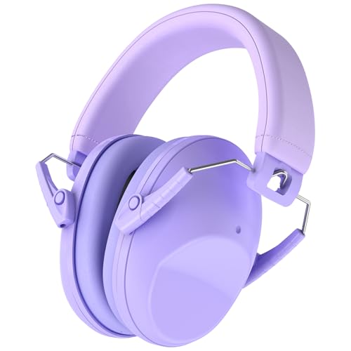 ProCase Kinder Lärmreduzierung Gehörschutz Kopfhörer, Verstellbares Kopfband Passiver Ohrenschützer NRR 22 dB für Kinder Baby Kleinkind - Lila von ProCase