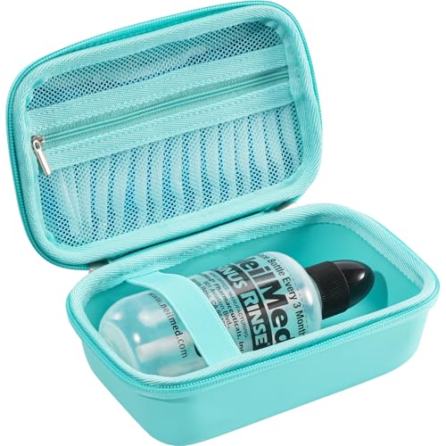 ProCase Reiseetui für NeilMed Sinus Rinse Nasendusche Set, Tragetasche für Maoever Neti Pot Nasenspülkanne, Tasche für Sinus-Spülflasche und Nasenspülsalz Nasenwasch-Salzpaketen Etui -Blau von ProCase