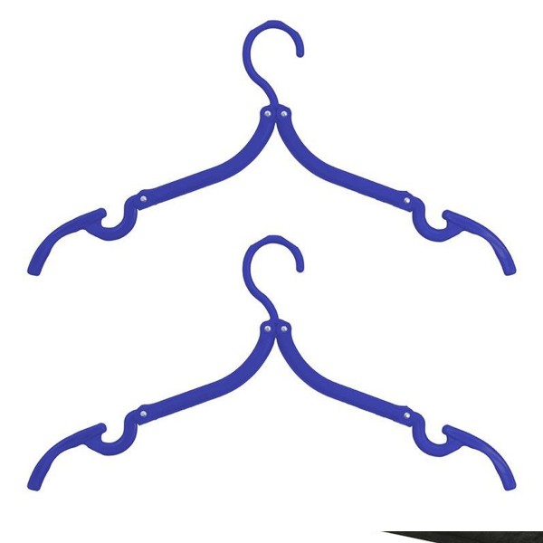 Kleiderbügel klappbar - 2er Set - Ideal für unterwegs - blau von ProPlus
