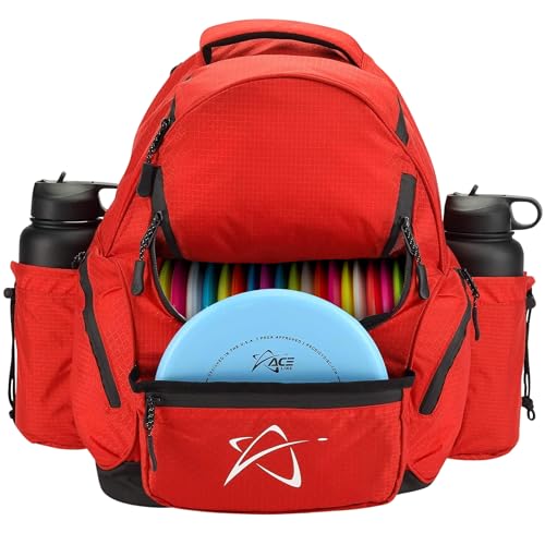 Prodigy Disc BP-3 V3 Disc Golf Backpack - Golf Travel Bag - Holds 17+ Discs Plus Storage - Tear and Water Resistant - Great for Beginners - Affordable Golf Bag (Red) von Prodigy Disc