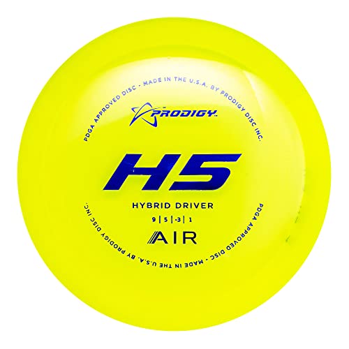 Prodigy Disc H5 AIR | Understable Hybrid Driver | Lightweight Driver for All Skill Levels | Easy Distance with a Straight to Understable Flight | Lightweight Plastic | 160-164g | Colors May Vary von Prodigy Disc