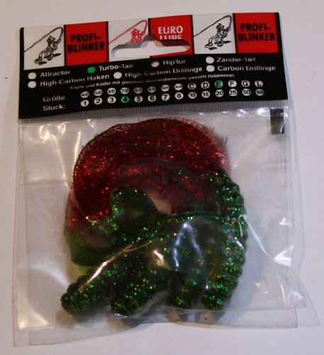 Profi Blinker Turbotail Größe: E Farbe: raubfisch-grün von Profi Blinker