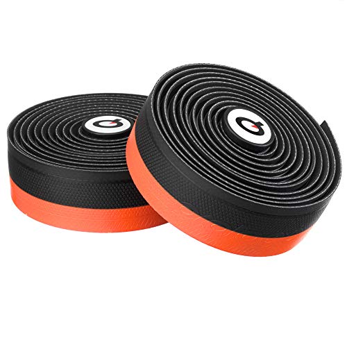 PROLOGO Onetouch Lenkerbänder, schwarz-schwarz/neon-Orange, One Size von Prologo
