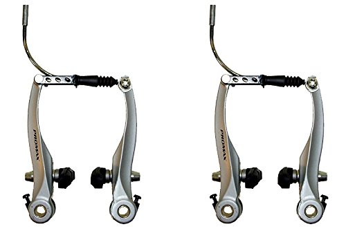 Promax Fahrrad Bremskörper V-Brake Bremsen Set Aluminium Silber von Promax