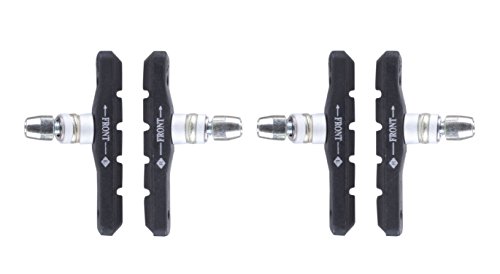 Ventura Unisex – Erwachsene VBS V-Bremsschuhe, Länge: 70 mm, symmetrisch, schwarz, Material: natürlicher Gummi, mit Bolzen mit Gewinde und Befestigungsteile von VENTURA