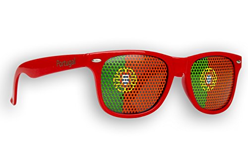 Promo Trade WM Fanbrille - Portugal rot Doppellogo - Sonnenbrille - Fan Artikel von Promo Trade