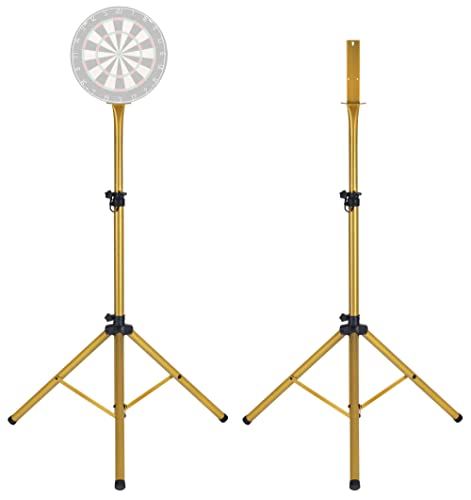 Pronomic DA-45S GD Ständer für Dartscheibe - Dartboard Halterung - Dartständer aus goldfarbenem Stahl - stufenlos höhenverstellbar - Gold von Pronomic