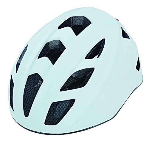 Prophete Fahrradhelm, für Damen und Herren, mit integrierter LED, EKO Glue On, Größe: 52-59 cm, Farbe: weiß von Prophete