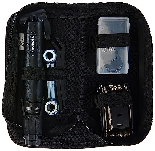 Prophete Werkzeugtasche mit Flickzeug, Multitool, Pumpe Gr: 21,5 * 7,5 * 9cm, mit Klettverschluss-Rahmenhalt. von Prophete