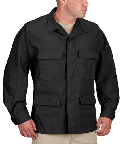 Propper Herren Standard Uniform BDU Mantel, Schwarz, 60% Baumwolle, 40% Polyester, Medium Regular von Propper