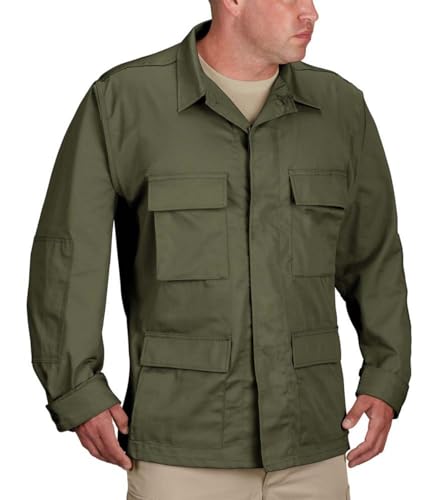 Propper Herren Uniform Ripstop BDU Mantel, Olivgrün, 60% Baumwolle, 40% Polyester, 3XL von Propper