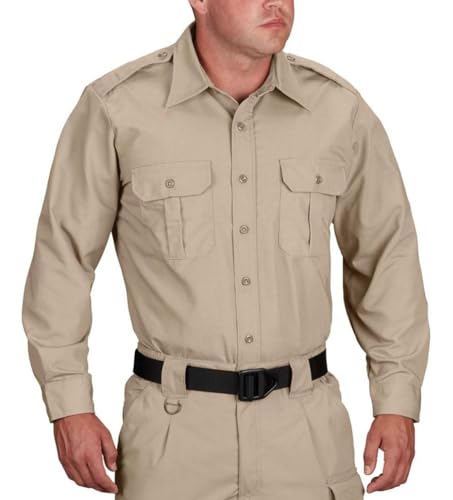 Propper Tactical Herren Langarm, Herren, Tactical Dress Shirt - Long Sleeve, Khaki, 3X Large Long von Propper