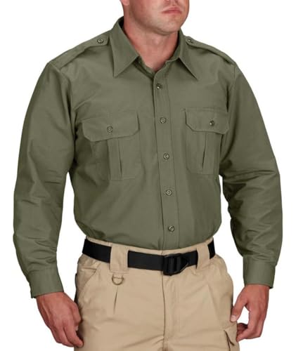 Propper Tactical Herren Langarm, Herren, Tactical Dress Shirt - Long Sleeve, olivgrün, x Large Regular von Propper