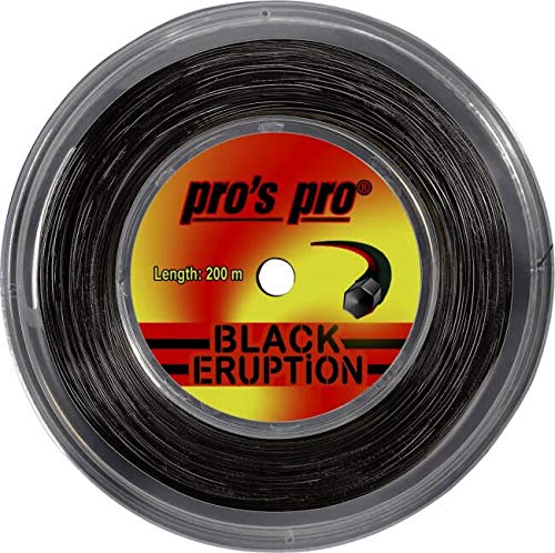 Pros Pro Black Eruption Tennissaite - 200m Rolle - 1.30mm - Schwarz von P3 International
