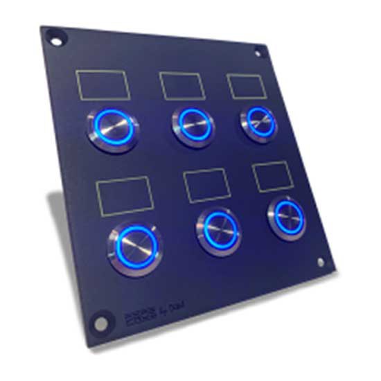 Pros 6 Push Button Mounted Plate Blau von Pros