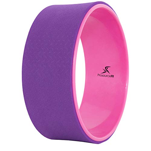 ProsourceFit Yoga Wheel Prop 12" zur Verbesserung von Yoga-Posen & Rückenbeugungen, Flexibilität, Balance, Dehnung, Entspannung, lila/rosa von ProsourceFit