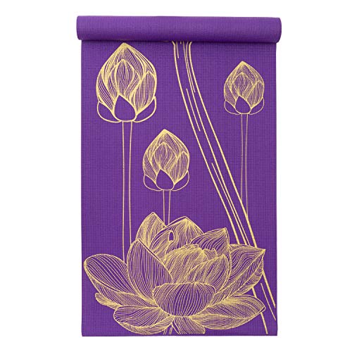 Prosource Fit Yogamatten 5 mm dick für Komfort und Stabilität mit exklusivem gedruckten Designs, Floret von ProsourceFit