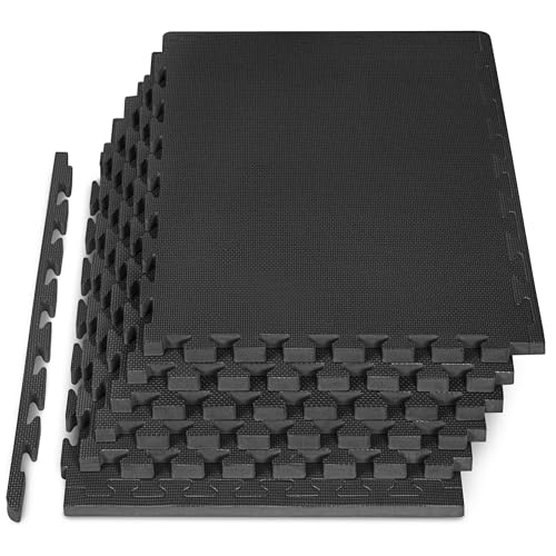 ProsourceFit Extra Thick Puzzle Exercise Mat, EVA Foam Interlocking Tiles for Protective, Cushioned Workout Flooring for Home and Gym Equipment, Black - 1 inch - 24 Sq Ft - 6 Tiles ProsourceFit Extra Thick Puzzle Exercise Mat, EVA Foam Interlocking Tiles for Protective, Cushioned Workout Flooring for Home and Gym Equipment, Black - 1 inch - 24 Sq Ft - 6 Tiles von ProsourceFit