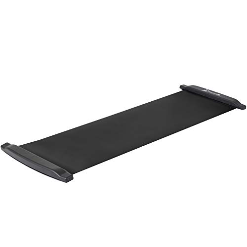 ProsourceFit Slide Board Mat for Exercise 6’ with End Stops, Booties & Carrying Bag for Low-Impact Indoor Home Workouts and Sports Training, Schwarz von ProsourceFit