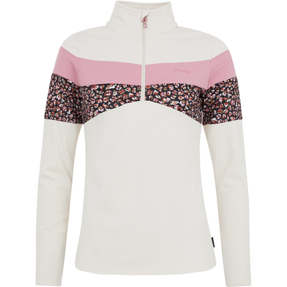 Protest Prtabano Half Zip Long Sleeve T-shirt Rosa M Frau von Protest