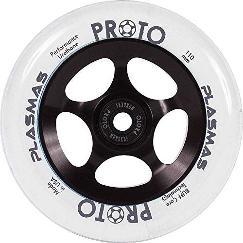 Proto Plasma Stunt-Scooter 110mm Rolle blau/Pu transparent + Fantic26 Sticker (schwarz/Pu transparent) von Proto