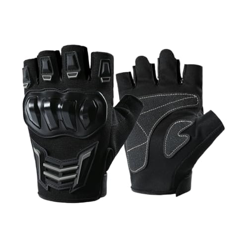 Protoence Halbe Fingerhandschuhe | Fingerlose Fahrhandschuhe - Atmungsaktive Motorradhandschuhe Mit Polsterung Und Rutschfestem Griff Für Outdoor Gartenarbeit Fahren Wandern von Protoence