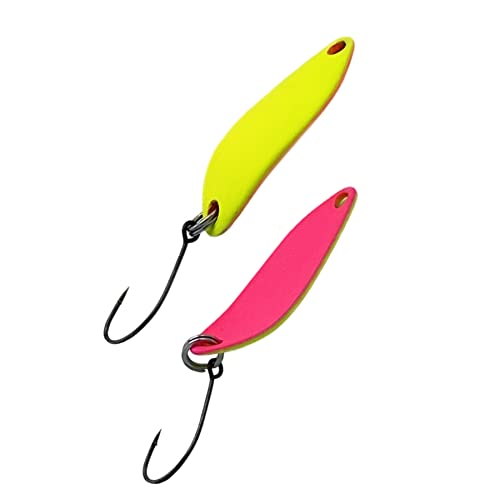 Beast Forellen Spoon - 3 g - Trout Fishing Spoon - UL-Angeln (Neongelb - neonpink) von Psarás