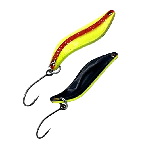 Sinderella Forellen Spoon - 5 g - Trout Fishing Spoon - UL-Angeln (gelb, rot - schwarz) von Psarás