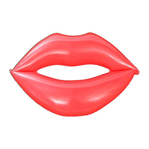 Psdndeww Aufblasbare lustige Glitzer-Lippen-Pool-Schwimmfloss-Schwimm-Hängematte für Erwachsene und Kinder, Outdoor, Strandparty von Psdndeww
