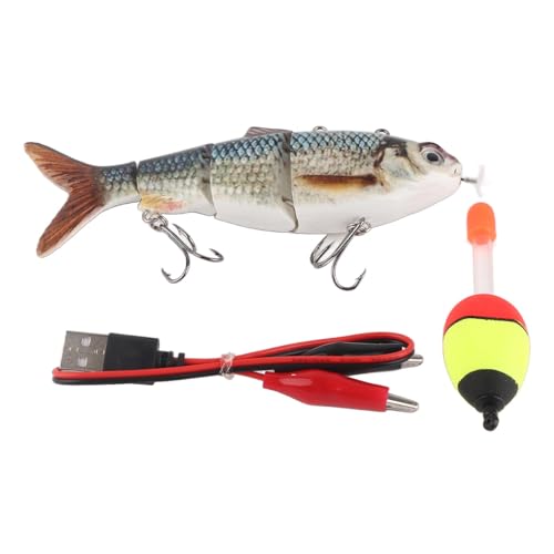 Pssopp LED Light Roboter Schwimmköder Multi Jointed Elektrischer Angelköder mit Hochgeschwindigkeitsmotor, USB Aufladung, für Angler Jeden Alters von Pssopp
