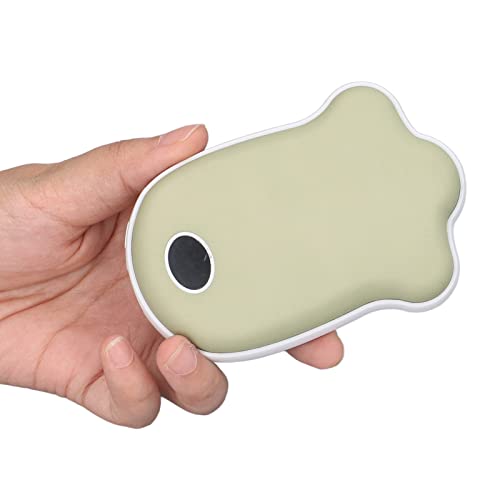 Wiederaufladbarer Katzenpfoten-Handwärmer, Katzenpfote, USB-Aufladung, LCD-Display, Automatische Abschaltung, Handwärmer, Powerbank, Doppelseitige Heizung für Telefon (Dunkelgrün) von Pssopp
