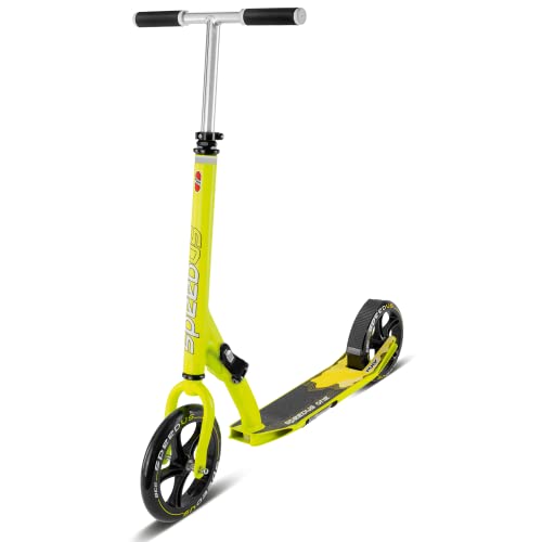 Puky SPEEDUS ONE | Street Scooter | sicherer Roller für Kinder ab 4,5 Jahren | rutschfestes Trittbrett | kompakt zusammenklappbar | Gelb von Puky