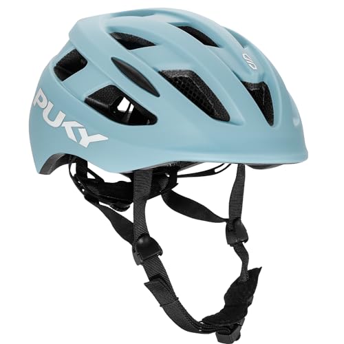 PUKY Helmet S Blau | Kinder Fahrradhelm 48-55 cm | Leichtgewicht 220g | Maximaler Schutz & Belüftung | 360° Sichtbarkeit durch Licht-Modul | Ideal für Sicherheit und Komfort auf dem Fahrrad von Puky
