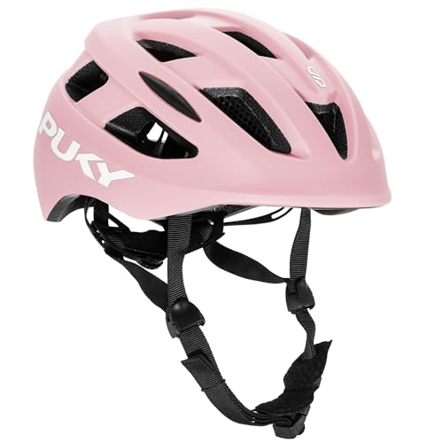 PUKY Helmet S Rosa | Kinder Fahrradhelm 48-55 cm | Leichtgewicht 220g | Maximaler Schutz & Belüftung | 360° Sichtbarkeit durch Licht-Modul | Ideal für Sicherheit und Komfort auf dem Fahrrad von Puky