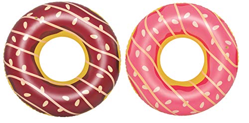 Schwimmring Schwimmreif Donut aufblasbarer Ring XXL Schwimmhilfe Zwei Farben wählbar Durchmesser Ø 125 cm (Pink) von Pullach Hof
