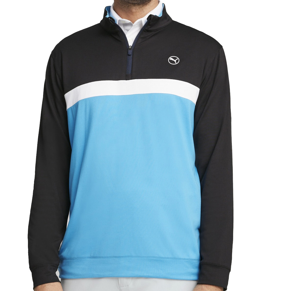 'Puma Golf Colorblock Herren 1/4 Zip Pullover blau/sch/w' von 'Puma Golf'