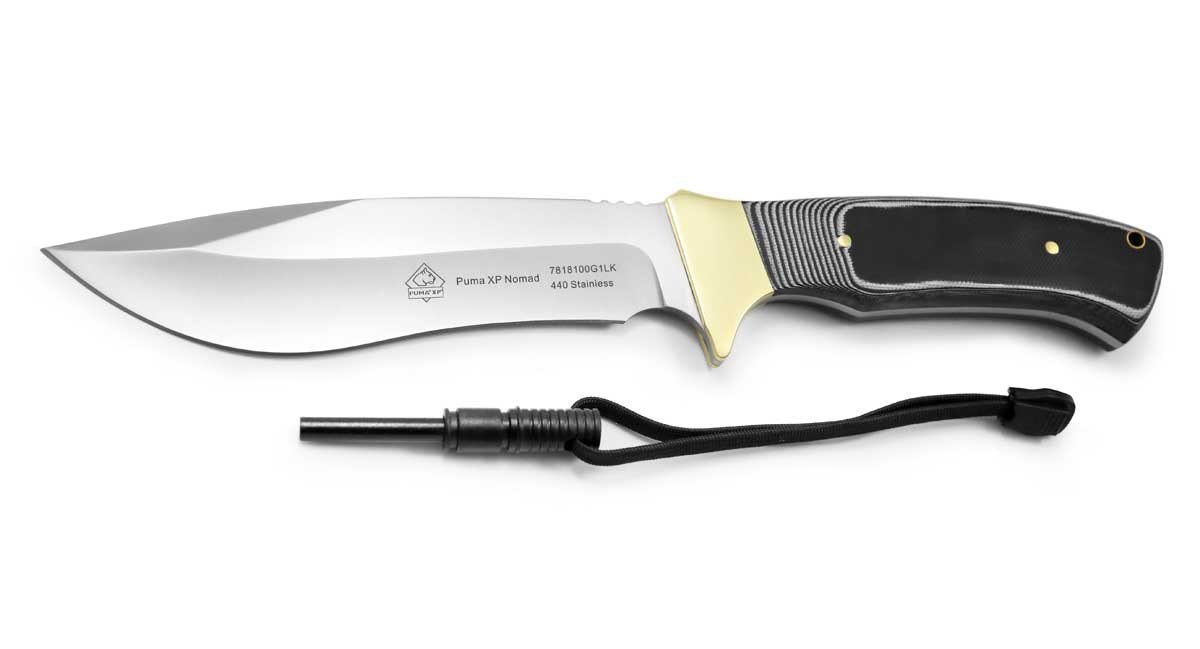 Puma Messer Survival Knife Puma XP nomad mit Feuerstarter G10 Griff schwarz, mit Nylonscheide von Puma Messer