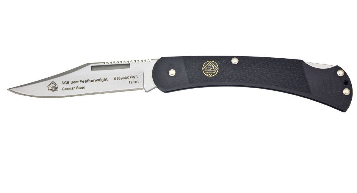 Puma Messer Taschenmesser SGB Zweihandmesser Bear Featherweight schwarz, Back Lock von Puma Messer