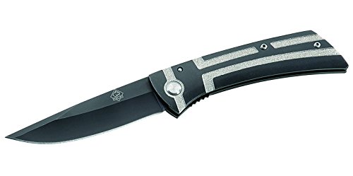 Puma TEC Taschenmesser - Stahl AISI 420 - schwarz beschichtet - Liner Lock - zweifarbige Aluminium Schalen - Edelstahl Clip von Puma TEC