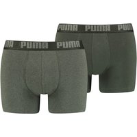 2er Pack PUMA Basic Boxershorts green melange XXL von Puma