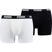 2er Pack PUMA Basic Boxershorts white / black M von Puma