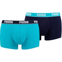 2er Pack PUMA Basic Trunk Boxershorts aqua/blue S von Puma