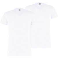 2er Pack PUMA Basic V-Neck T-Shirt Herren white XL von Puma
