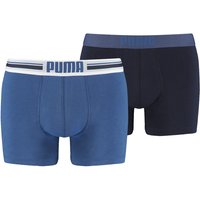 2er Pack PUMA Placed Logo Boxershorts Retro blue S von Puma