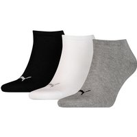 3er Pack PUMA Plain Sneakersocken grey/white/black 35-38 von Puma