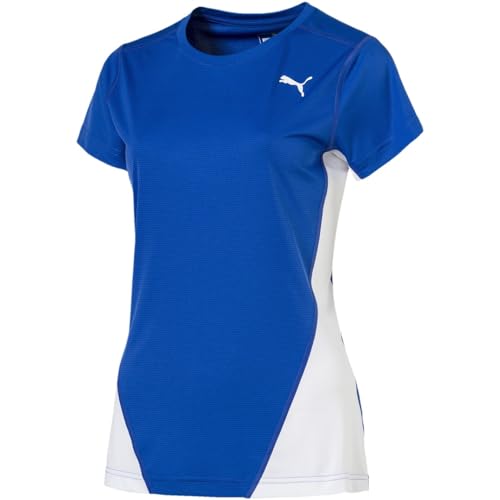 PUMA Damen Cross The Line Tee W T-Shirt, Team Power Blue White, M von PUMA