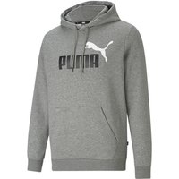 PUMA Ess+ Metallic 2 Col Big Logo Fleece-Hoodie Herren medium gray heather L von Puma