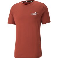 PUMA Ess+ Metallic Embroidery Logo T-Shirt Herren chili oil M von Puma